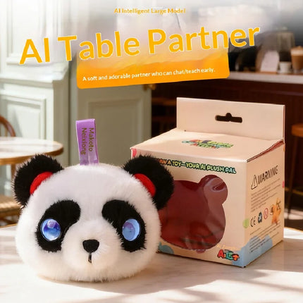 AI Panda Plush Toy AI Large Model Smart Chat Interactive Rechargeable Keychain Educational Kids New Year International Gift