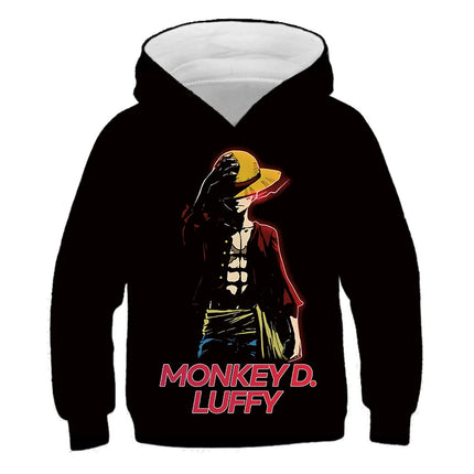 One Piece Kids Hoodie Sweatshirt One Piece Boys Girls 3D Printing Sport Sweater Cosplay Costume Children Pullovers Tops
