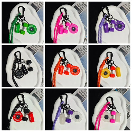 Dopamine Fitness Series Pendant D-shaped Buckle Detachable Barbell Plates Key Chain Bag Charm Creative Large Dumbbells Keyring
