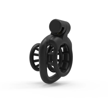 Male Chastity Lock Anti-Cheating Cock Cage with 4 Rings for A Belt of Fidelity Feminization Negative Inverted Chastity Sex Toy