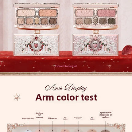 Flowerknows Strawberry Cupid Collection Facial Complexion Palette Blush Eyeshadow Highlighter Flower Know Face Bronzer Palette
