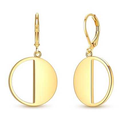 Women original 925 Silver Golden Glowing Firefly Stud Earring Bilayer Round Droplets Heart Gold Hoop Earrings Party Jewelry Gift