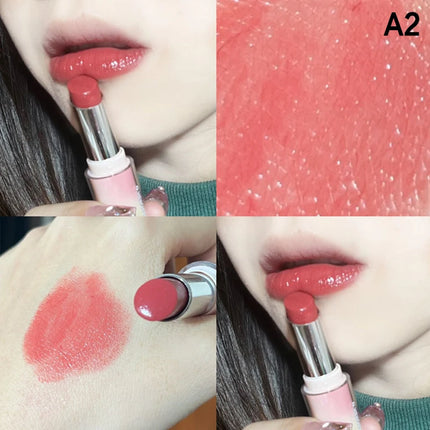 HERORANGE Water Gloss Mirror Lipstick Crystal Jelly Transparent Lip Stick Moisturizing Long-lasting Solid Lip Gloss Makeup