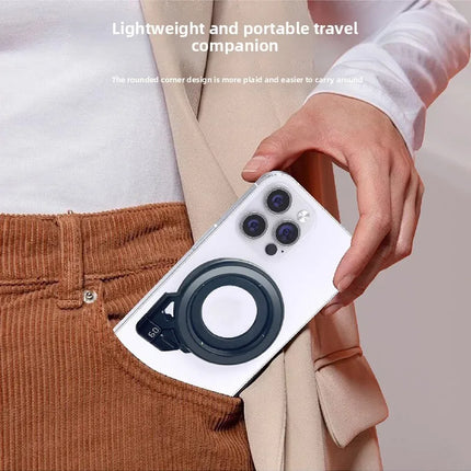 Aluminum alloy Magnetic Ring Phone Holder Ultra-thin strong magnetic N52 portable adjustable double-sided magnetic Phone Holder
