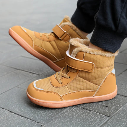 2024 Kids Wide Toe Barefoot Snow Boots | Boys/Girls Winter Minimalist Sneakers | Girls Boys Warm Boot Toddler Little Big Kids