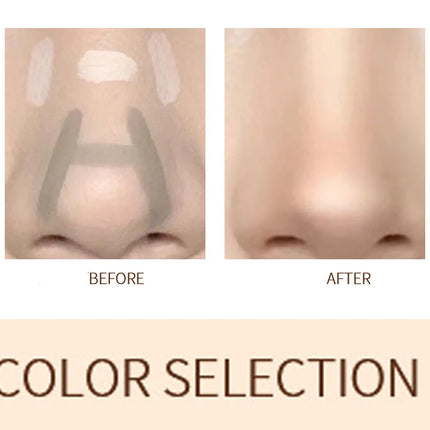 Double Head Contouring Pen Matte Three-dimensional Brightening Nose Shadow Corrector with Smudge Brush Shading Stick Cosmetics