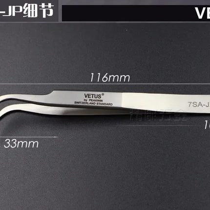 100% Original VETUS JP Series Premium Tweezers for Eyelash Extensions Anti-static Hyperfine High Precision Makeup Pinzas