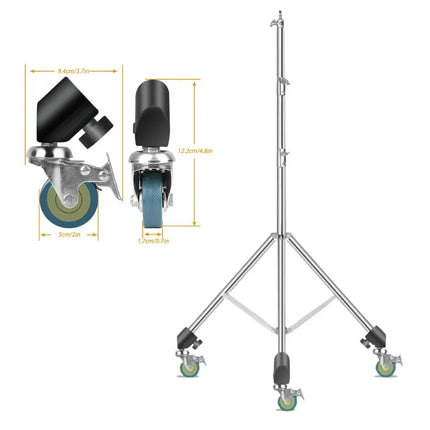 290cm Stainless Steel Tripod Metal Light Stand l Air Pressure Bearing 15kg For Ring Light Live Youtube and Photography Softbox