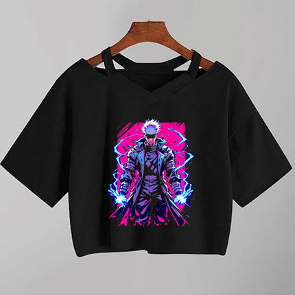 Jujutsu Kaisen Cute Crop Top Women Cropped Haut 2026  T Shirt Y2k Top   Tshirt Female