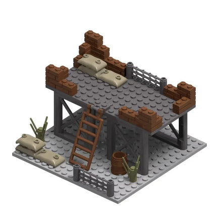 WW2 Military Observation Tower - Army Base Building Blocks