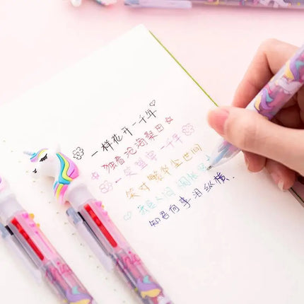 【6 COLORS IN 1】 Switch between 6 vibrant gel ink colors with ONE pen! Perfect for notes, art, or signatures.