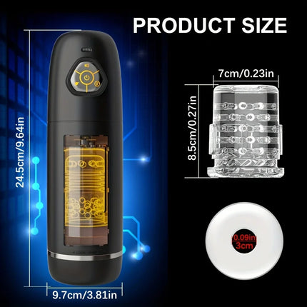 4 IN 1 Automatic Masturbator Telescopic Sucking Licking Male Masturbation Cup Penis Stimulation Electric Male Sex Toys for Men