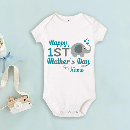 Personalized Mothers Day Baby Bodysuit Boys Girls Clothes Custom Name Infant Romper Newbron First Mother's Day Gift Bodysuits