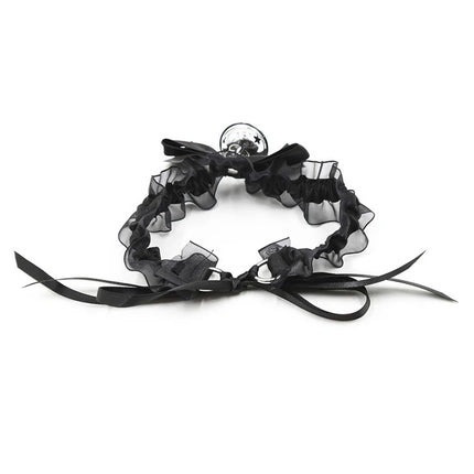 Bell Black Lace Necklace for Women Sex Slave Bdsm Bondage Collar Sexy Toys for Couples Sex Accessories
