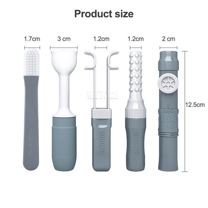 Chewing Teether Tube for Adult Kids Speech Therapy Autism Sensory Rehabilitation Lower jaw Tongue Muscle Trainer Talk Tools