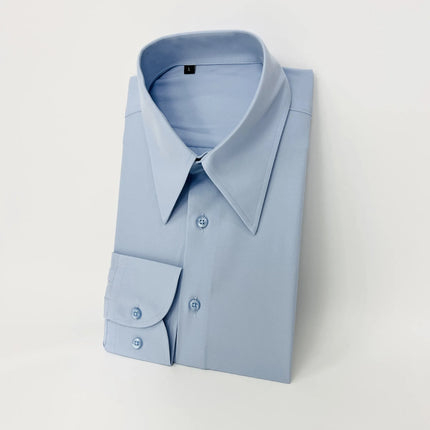 2025 New High Quality Spread Collar Men's Shirt Wrinkle-Free Long Sleeve Slim Fit Business Casual Vintage Office Wear Men Shirts