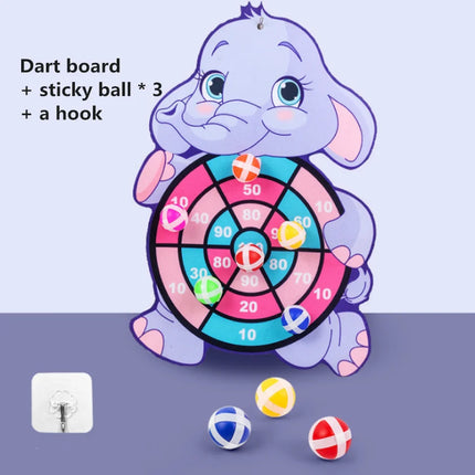 Child Montessori Toys for Kids 2 to 4 Years Old Cartoon Animal Dart Board Sticky Ball Family Interactive Educational Toys Baby