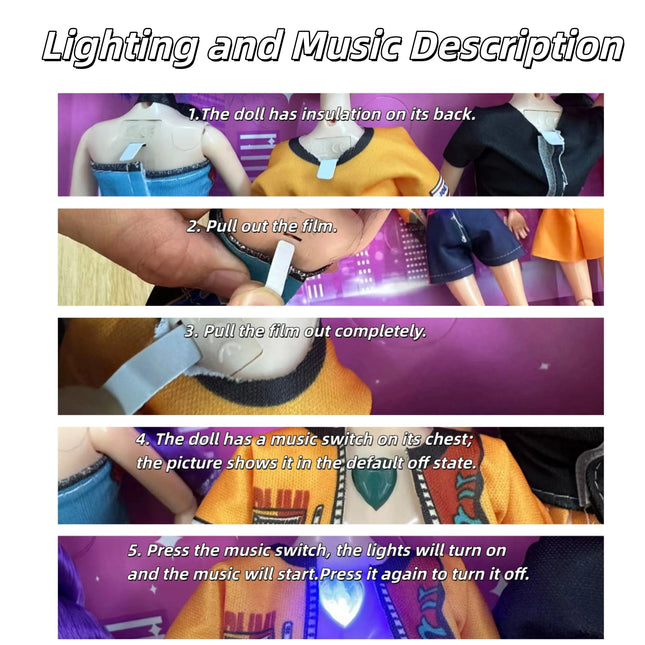 New 30cm Princess Doll Rumi Mira Zoey Exquisite Action Figure DIY Toy Premium Plastic Model Perfect Collection and Gift for Girls