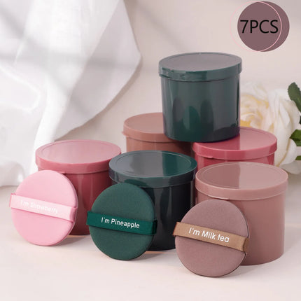 Single air cushion puff with canister powder puff set a box of 7 packs do not eat powder convenient storage beauty tools