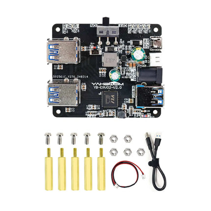USB Hub 3.0 Multi USB Splitter 4 USB Port with Micro Charge Power 9-24V Power for Raspberry Pi 5/4B Jetson Ros Robotic Equipment