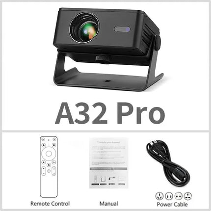 AUN A32 Pro Android 13 Projector Portable Cinema Home Theater MINI Kids Game LED Projectors 3D WIFI for Phone 4K Video 1080P