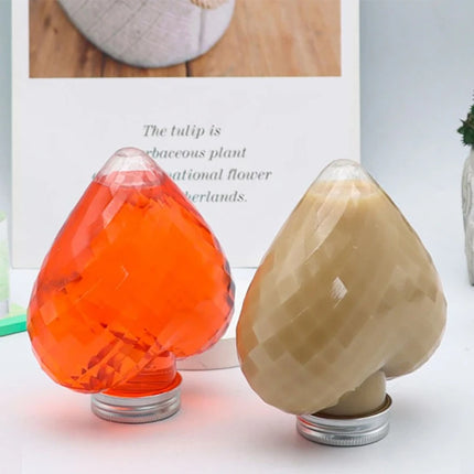 10Pcs 300ml Plastic Heart Shape Bottles For Drinks Storage Containers Drinking Water Bottles Plastic Water Bottle With Lids Caps