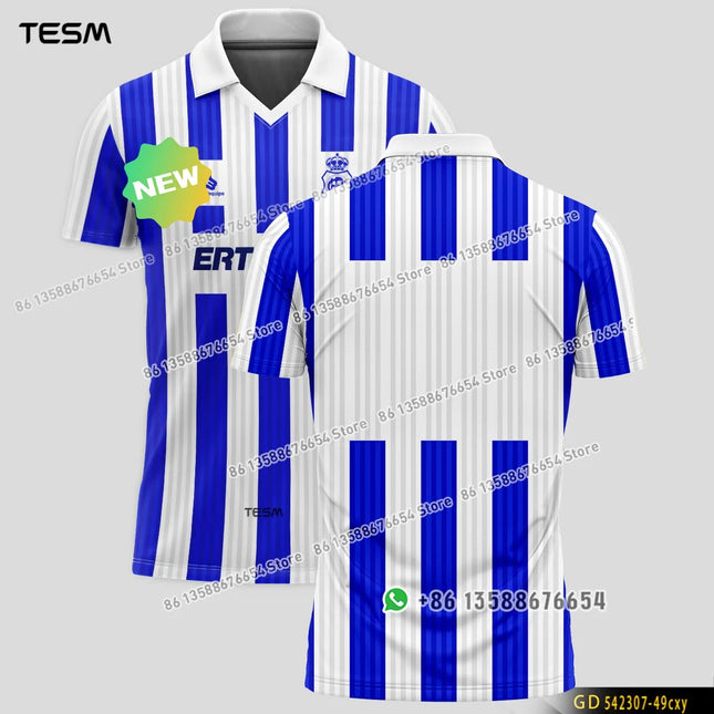 TESM Summer POLO Shirt Men Summer Sports V-neck T-shirt Street Trendy Short Sleeve 3D HD Print T-shirt