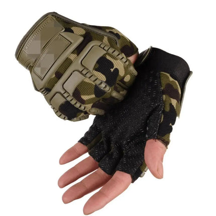 1 Pair High Quality Motorcycle Gloves Anti-Slip Half Finger Mittens Wear-Resistant Fingerless Men'S Gloves