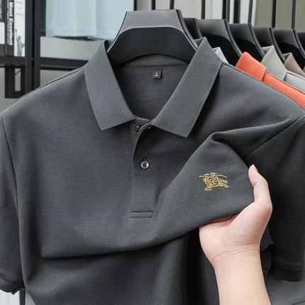 100% cotton short sleeve polo shirt, summer high-end fashion designer brand, warhorse embroidered T-shirt, casual Paul men's wear.