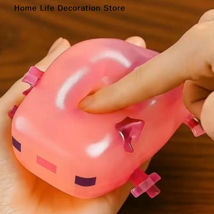 【TG】Cute Viral Axolotl Shaped Malleable Squishy Animal Toy Net Squishy Stress Relief Fidget Sensory Figures Gift Novelty Present
