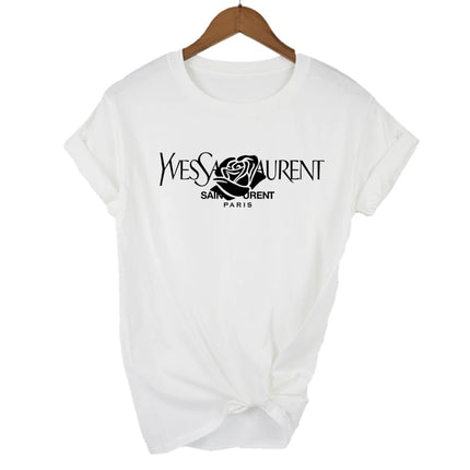 Luxury brand Brand Fashion Alphabet Printed Crew Neck Clothing Short Sleeve T-Shirt Trend Women's Summer