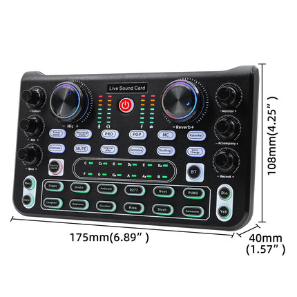 Professional Portable Mixer Sound Mixing X60 Sound Card English Version Convenient Compact For Live Broadcast KTV Singing