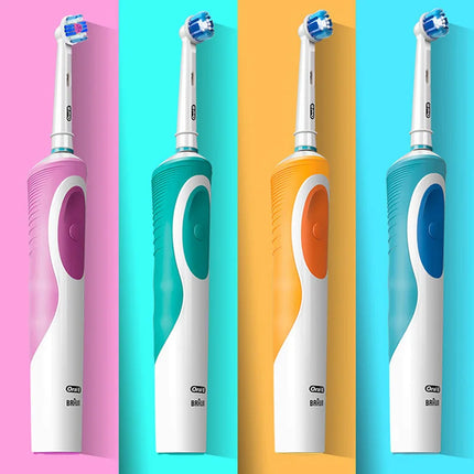 Oral B Electric Toothbrush Rotation Cleaning Oral 3D White Tooth Adult Vitality Tooth Brush Inductive Charging + Gift Brush Head