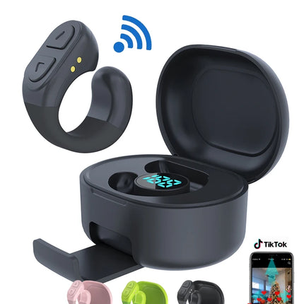 For Tiktok Fingertip Remote Scrolling Ring Wireless Camera Shutter Selfie Button Bluetooth 5.0 With Phone Stand For TIK Tok