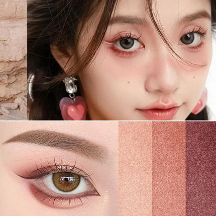 Glitter Eyeshadow Stick Three-Color Contouring Eyeshadow Makeup Eyeshadow Crayon Eyeshadow Pencil Eye Shimmer Stick For Women