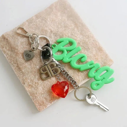 Portable Silicone Letter Bag Charm Keychain Pendant Portable Charm Adds a Touch of Romance Suitable for Any Occasion