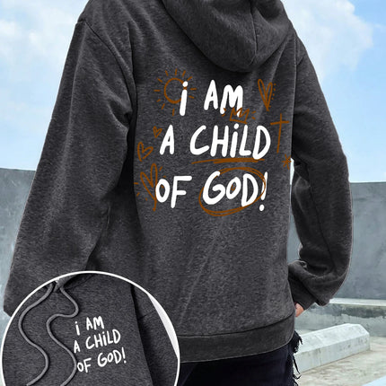 I Am A Child Of God Women Hoodie Street Casual Hooded Cartoons fur-liner Woman Hoodies S-XXL Pullover Clothing