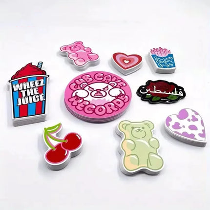 100pcs Custom Design Vinyl Decals Stickers Holograhic Labels Die Cut Water Resistant Personalized Packaging Wedding Party Labels