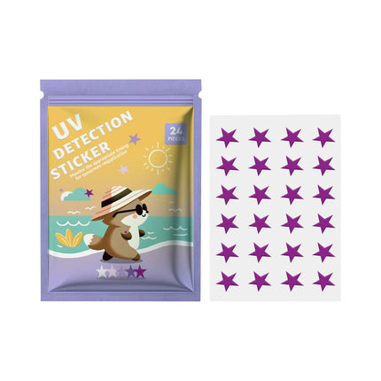 24pcs Uv Stickers Sun Patches,Outdoor UV Detection Stickers Protective Photochromic Patch Items for Summer & Beach Vacation