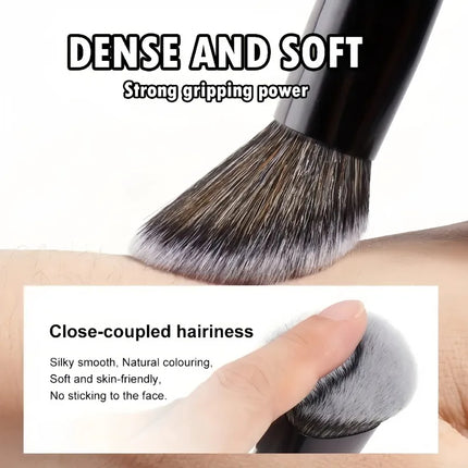 Double Head Makeup Brushes 2 In 1 Flat Angled Foundation Concealer Contour for Blending Loose Powder Liquid Cream Cosmetic Tools