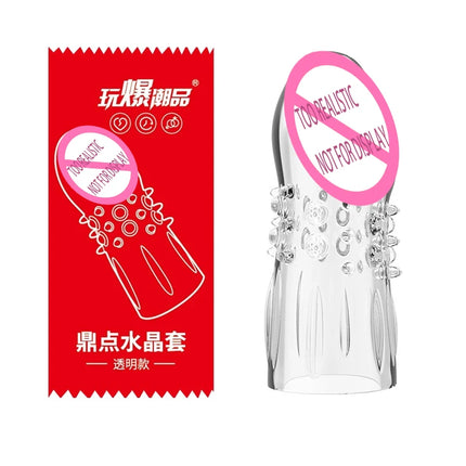 Finger Condom, Cock Ring & Penis Head Sleeve Set - Clitoris Massager, Reusable Multi-Function Adult Sex Toys for Couples