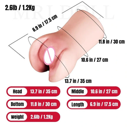 Valentina Sandoval Real 1:1 Pocket Pussy Male Masturbator Silicone Realistic Vagina Anus Soft Stroker Adult Sex Toy for Men 18+