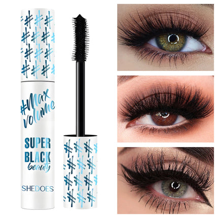 Black Waterproof Mascara Lengthening Eyelash Thick Silk Fiber Mascara Women's Cosmetics Eye Cosmetics Gift Tools