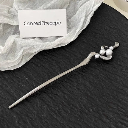 New Metal Hairpins Luxury  Women Hair Clip Pins Red Flower Hair Stick Hairstyle Design Tool Hair Accessories Gifts