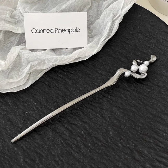 New Metal Hairpins Luxury  Women Hair Clip Pins Red Flower Hair Stick Hairstyle Design Tool Hair Accessories Gifts