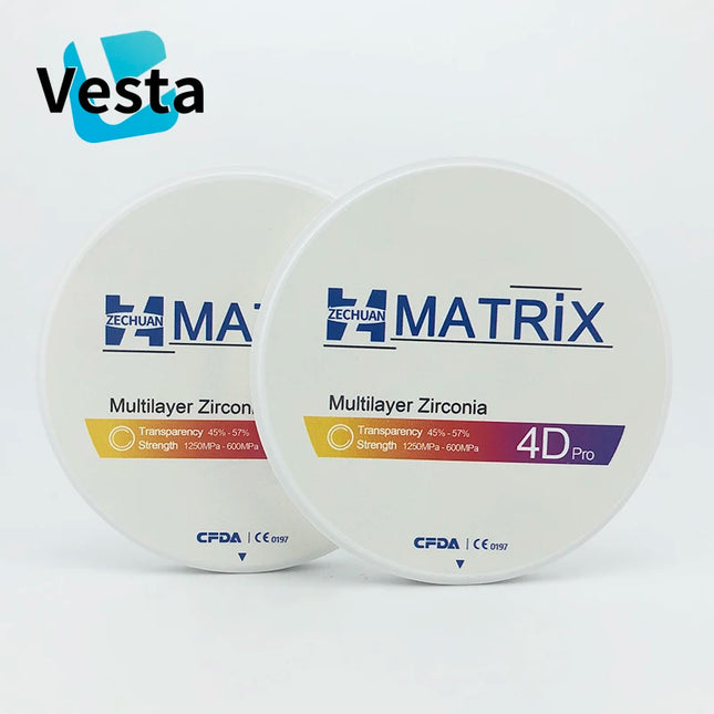 4D-Multilayer 4D Pro multilayer zirconia disc block CAD CAM Dental laboratory super translucent 98mm