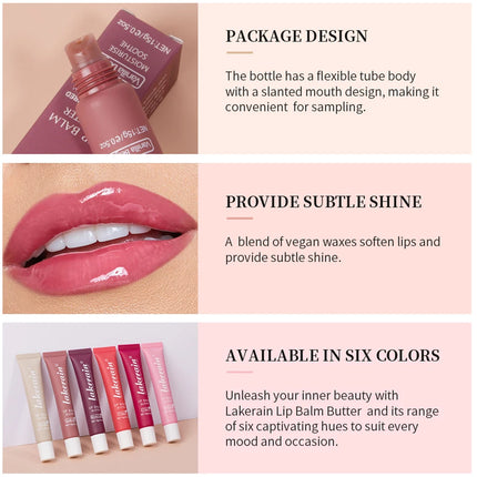 3pcs/Kit Butter Moisturizing Lip Gloss Oil Jelly Lipgloss Liquid Lipstick Lip Tint Brown Sugar Crystal Lip Balm