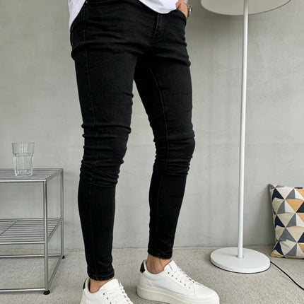 Classic Black Y2K Drip Men's Skinny Jeans Pant Original Design Daily Wear Trousers No accessories or belts included