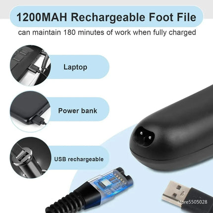 USB Electric Grinding Pedicure Tools Foot Sandpaper File for Heels Professional Foot Care Tool Dead Hard Skin Callus Remover