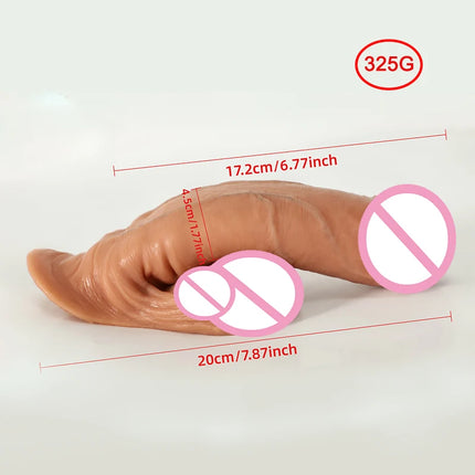 Multiple Styles FTM Packers Wholesale 2-in-1 Ultra Soft Silicone Hollow Penis Sleeve with Large Scrotum Prosthetic Stroker